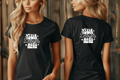 Short sleeve T-shirt. Front and Back