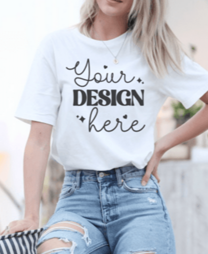 Short sleeve T-shirt.  Front or Back